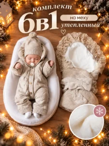 Конверт на выписку осень-зима 6 в 1, на меху