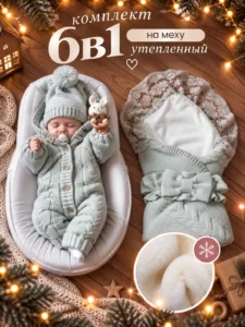 Конверт на выписку осень-зима 6 в 1, на меху
