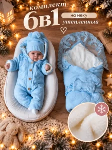 Конверт на выписку осень-зима 6 в 1, на меху