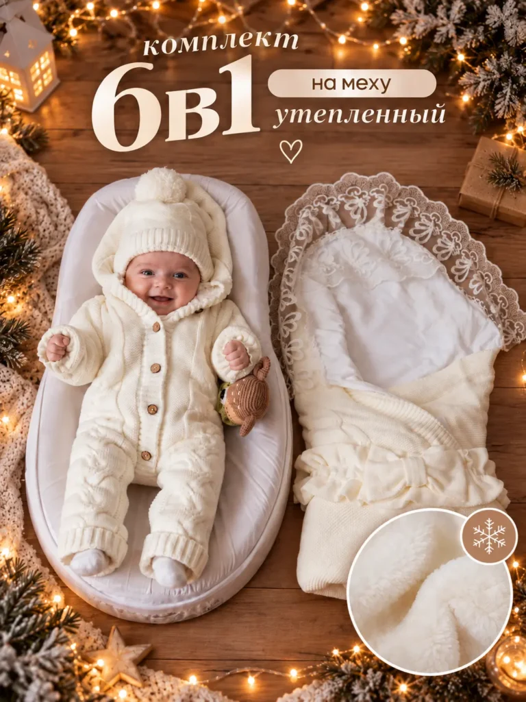 Конверт на выписку осень-зима 6 в 1, на меху
